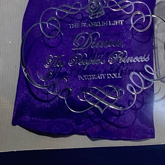 Franklin Mint Diana The People's Princess Portrait Doll Purple Gown Ensemble - Picture 8 of 8